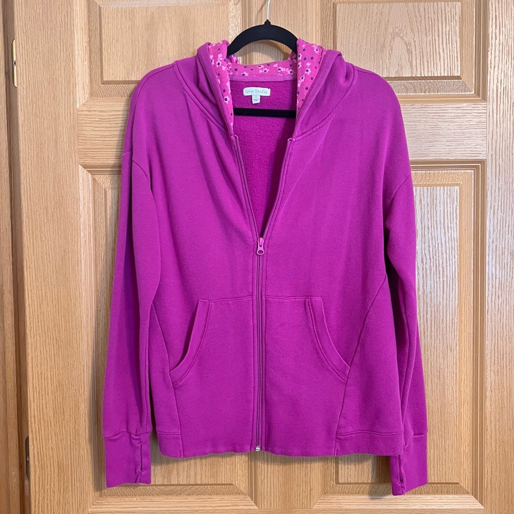 Vera Bradley Zip-up Hoodie, size small, pink